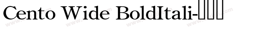 Cento Wide BoldItali字体转换